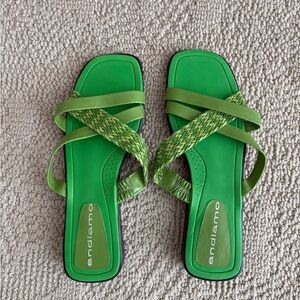 Green Women's Sandals- Andiamo